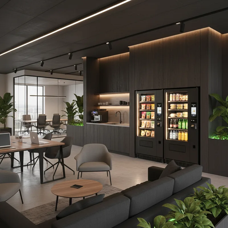 Verkaufsautomat im Büro-Coworking-Bereich