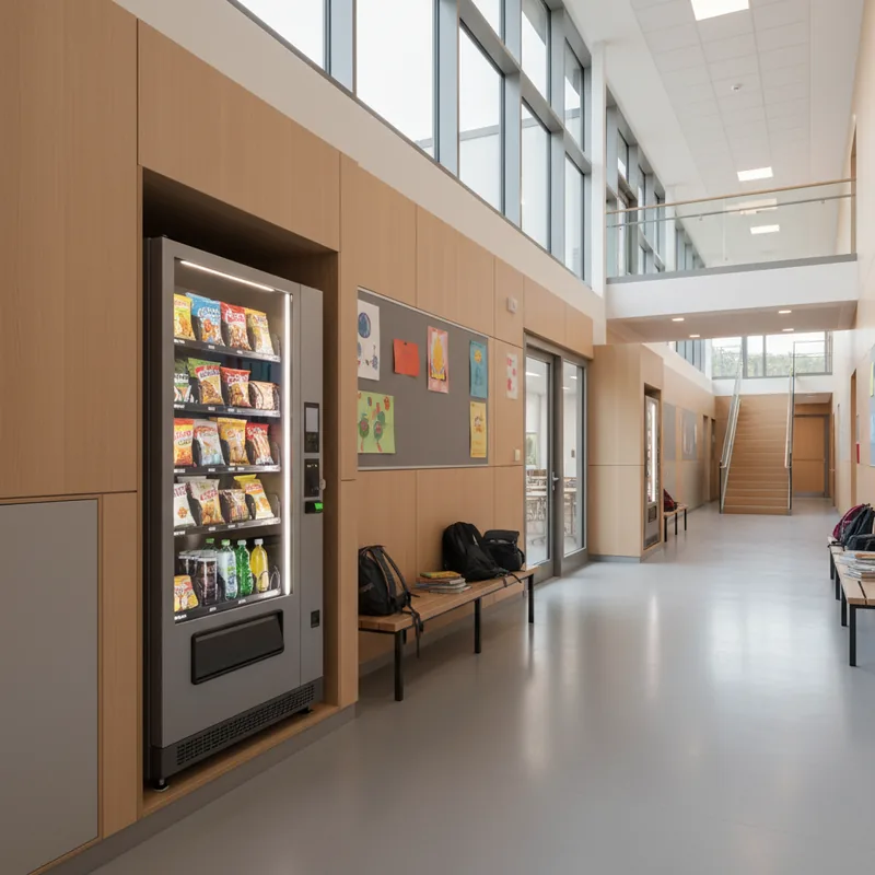 Verkaufsautomat in einem Schulgebäude